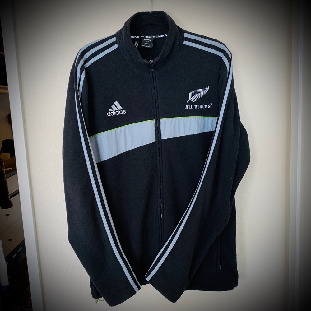 All Blacks Rugby Adidas Fleeze Zip Jacket